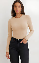 Body Manga Larga Cuello Redondo